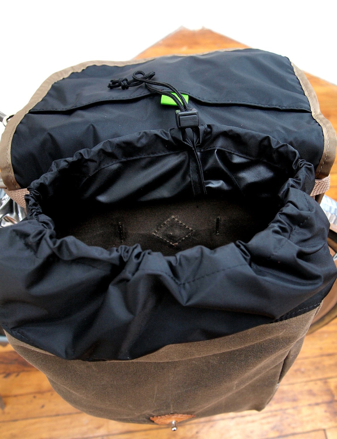 Deluxe Waxed City Panniers - Brown Waxed Canvas / Leather