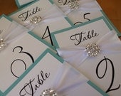 Crystal Wedding Table Number Cards