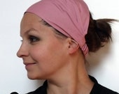 Headband - Solid Rose Kona Cotton fabric by Robert Kaufman.