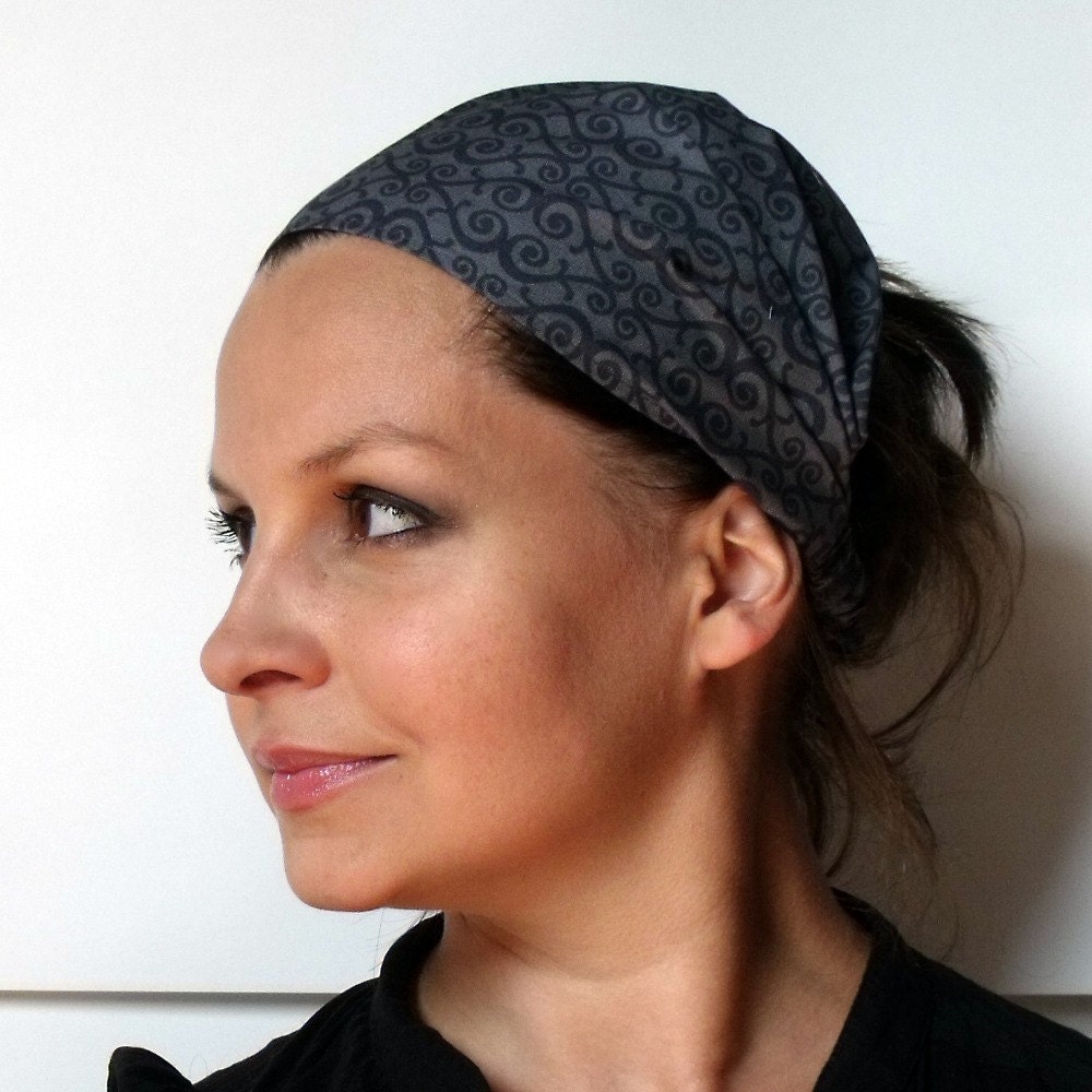 Yoga Headband - Organic Cotton Free to Grow in Gray - Nancy Mimis (Robert Kaufman) - fabric