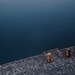 Erieau 04 - 5x7 fine art print - minimal peaceful blue lake photograph
