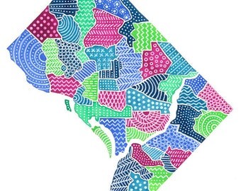 Washington, D.C. Map Illustration
