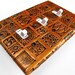 mosaic light switch plate cover, rustic wall decor, black and gold light switch cover, tribal decor CP-016-T1