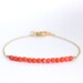 Beaded Bar Bracelet - Coral