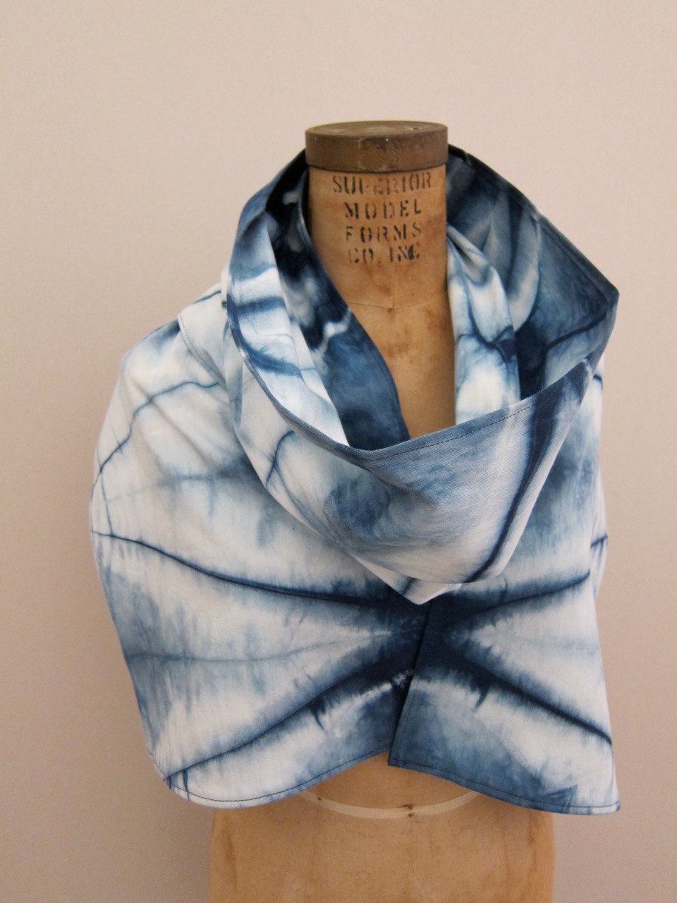 Indigo Dyed Cotton Scarf : Isis