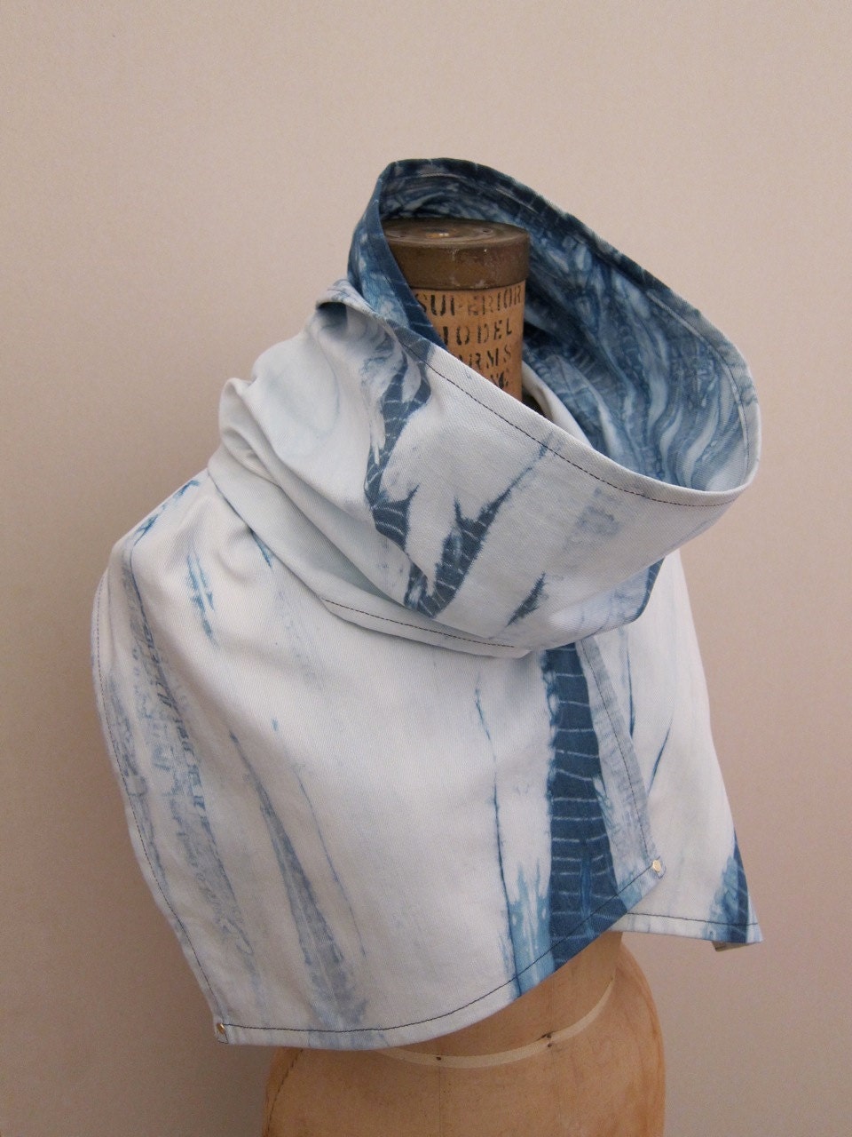 Indigo Dyed Cotton Scarf : Nova