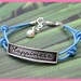 Karma Expression Bracelet Double Leather Strap With Happiness Plate