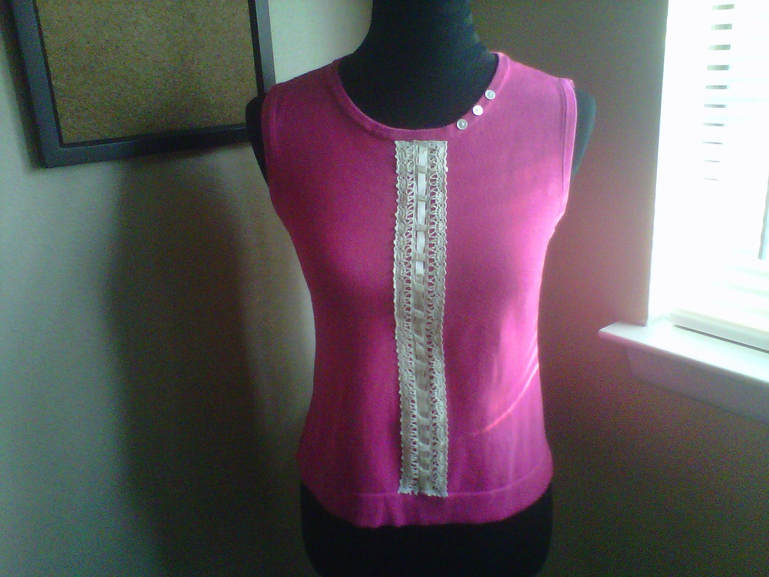 Bubblegum Pink - an up-cycled tank