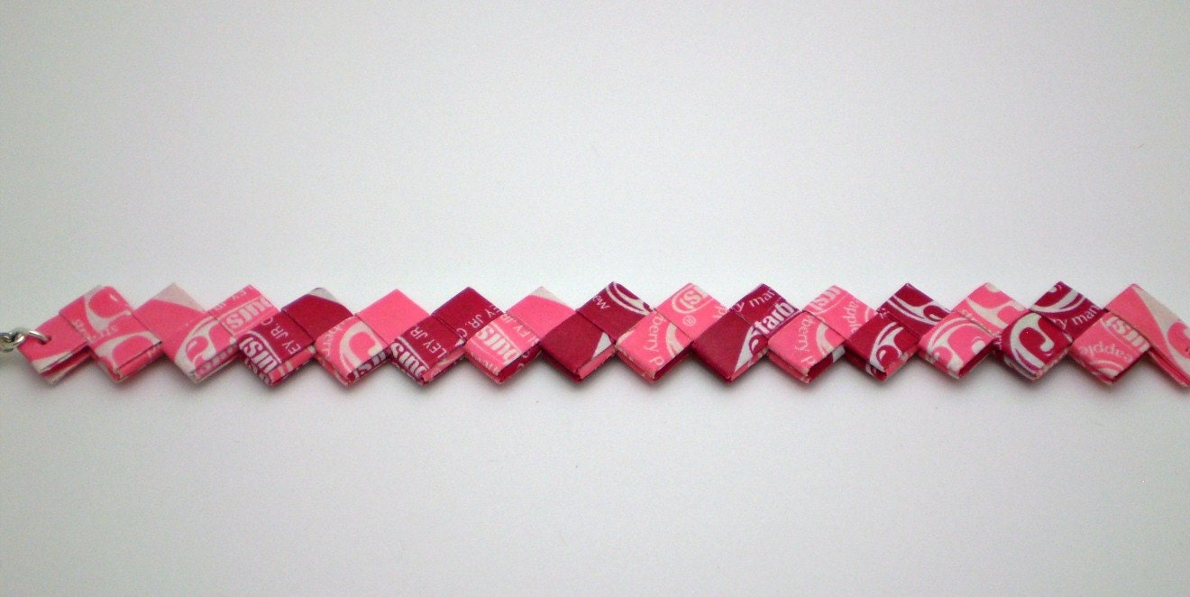 Starburst Recycled Candy Wrapper Bracelet - Great Stocking Stuffer