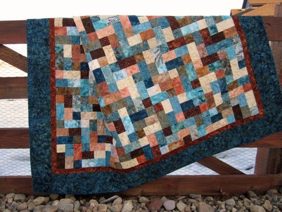 Handmade Batik Quilt Mosaic