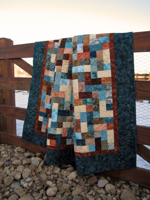 Handmade Batik Quilt Mosaic