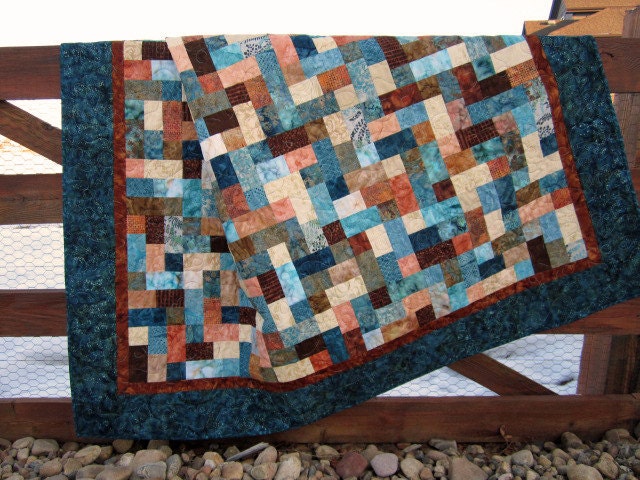 Handmade Batik Quilt Mosaic