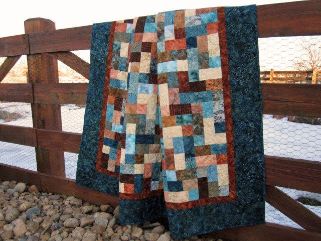 Handmade Batik Quilt Mosaic