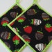 Pot Holders - Strawberries, Kitchen, Home & Living, Hostess Gift