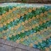 Handmade Batik Quilt Meadows, Patchwork Quilt, Lap Quilt