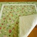 Green Floral Quilted Table Topper