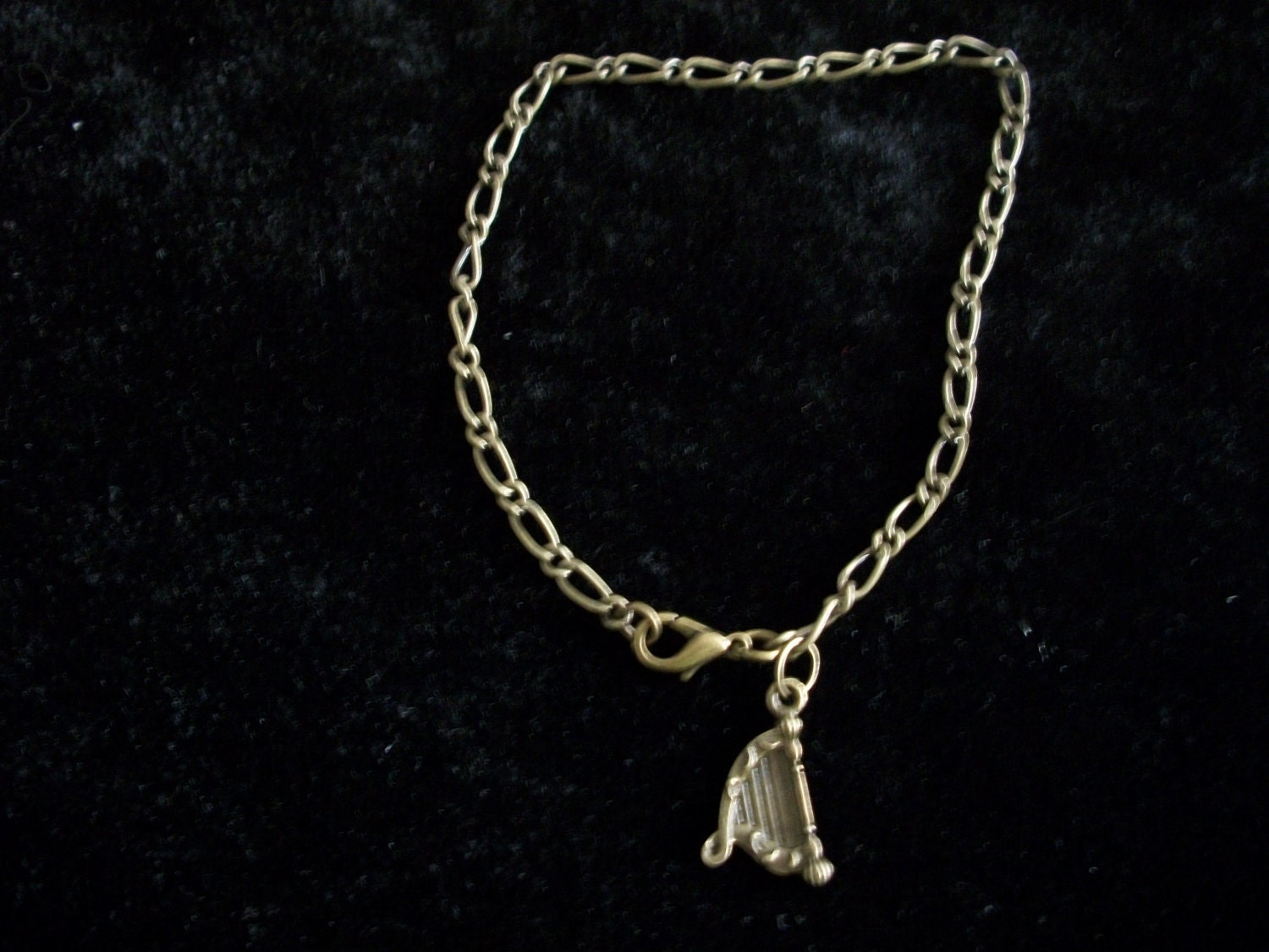 Bronze Harp Anklet or Bracelet, by Brendas Beading on Etsy