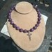 Necklace, Purple, Crazy Lace Agate, Cross Pendant, by Brendas Beading on Etsy