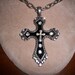 Large Chunky Chain and Black Cross Necklace, By Brendas Beading