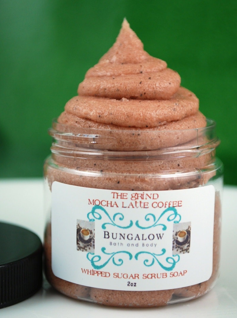 Coffee Sugar Scrub Soap Mocha Latte - 2oz - Paraben and SLS Free