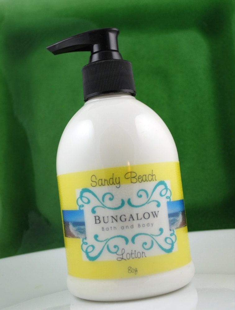 Sandy Beach Lotion - 8oz - Vegan Hand & Body Lotion - Shea Butter and Avocado Oil