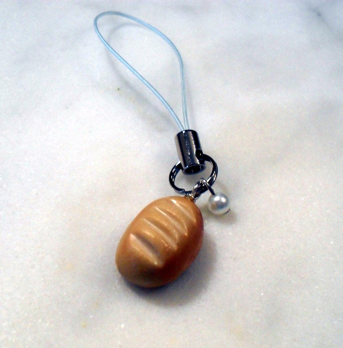 Hunger Games Inspired Team Peeta Oval Shaped Bread Loaf Cell Phone Backback Purse charm