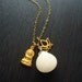 Buddha and Lotus Charm Gold Necklace
