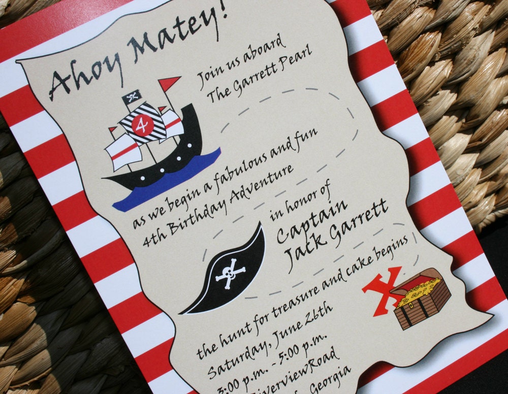 Pirate Party Invitations