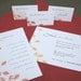 Fall Wedding Invitations, Place Cards, Menu Cards in Falling Leaf design