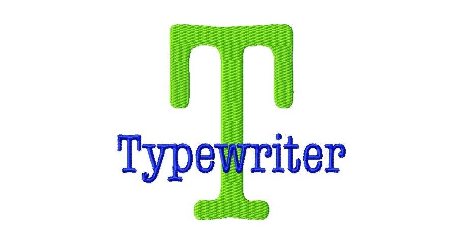 Typewriter Font Machine Embroidery Design