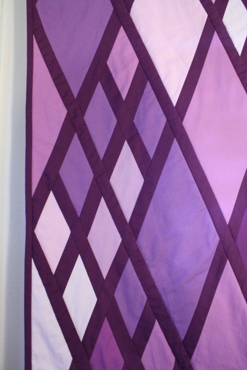 Modern Monochromatic Diamond Quilt - Made to Order