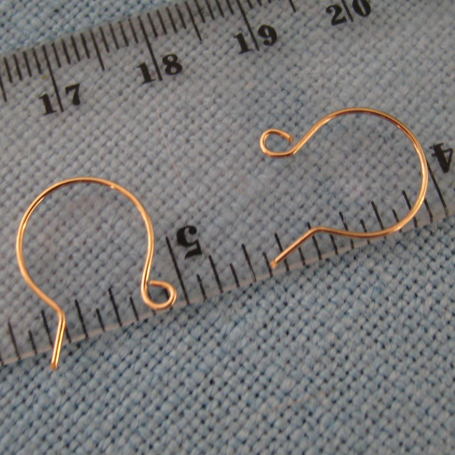 Solid 14k Gold Ear Wire Yellow / White Balloon Ear Wire 1 Pair Custom Earwire JJDLJewelryArt