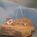 Flower Earring Wishbone Ear Wire Silver Long Dangle White Poppy  JJDLJewelryArt