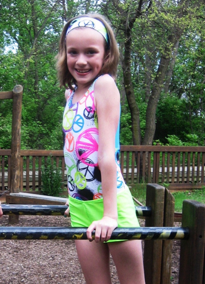 Sketchy Peace Leotard Youth Sizes