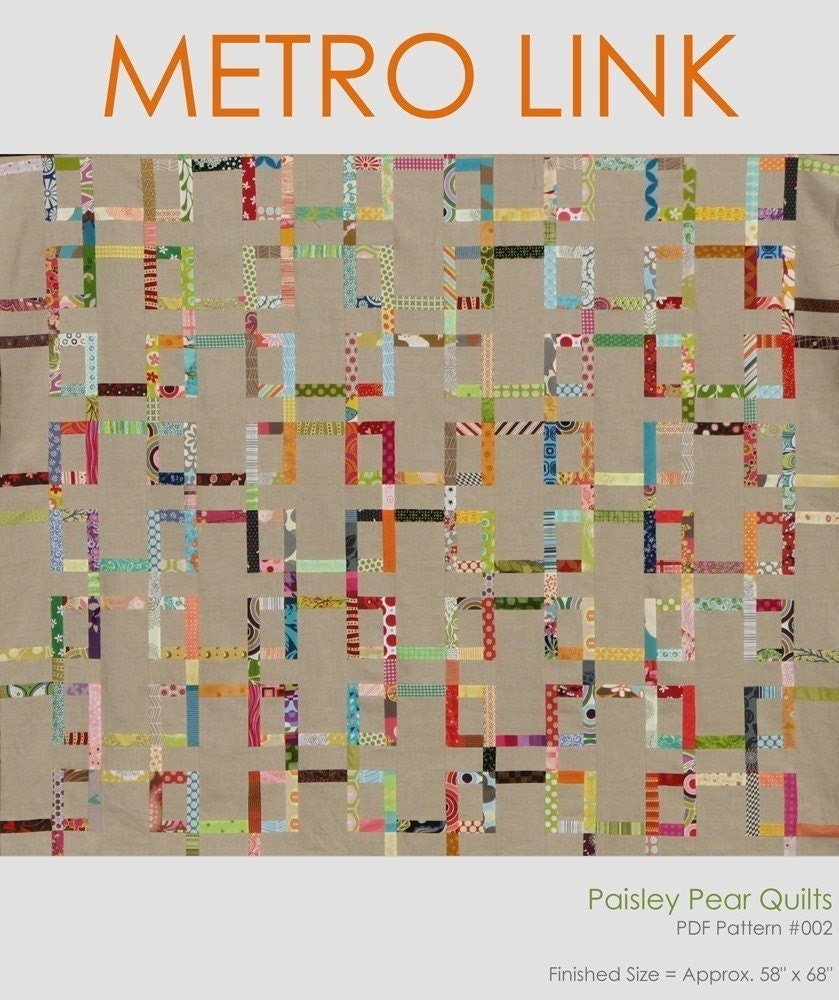 Metro Link- PDF Quilt Pattern - INSTANT DOWNLOAD