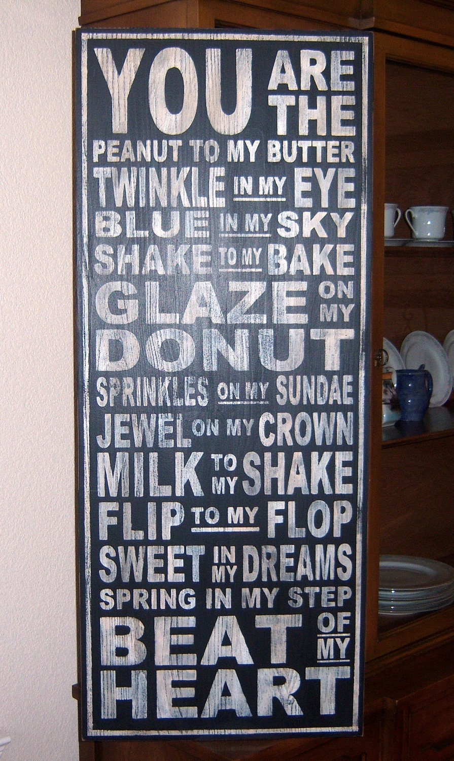 Extra Large You Are The Peanut To My Butter, Love Of My Life , Typography Wood Sign, Subway Art Sign, WEDDINGS