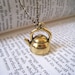 Antique Gold Teapot Necklace