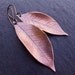 Copper Earrings, Copper Leaf Earrings