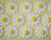 LOT of 100 Royal Icing daisies for Cake Decorating