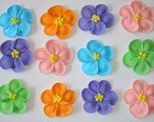LOT of 100 Royal Icing Flowers for Cake Decorating