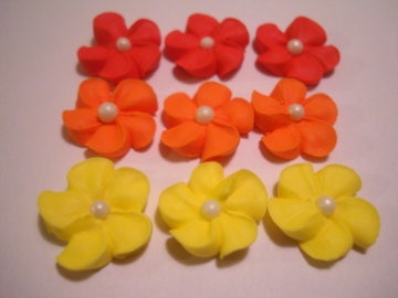 LOT of 100 royal icing flowers for Cake Decorating Il_570xn