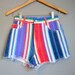 Jean Shorts Cut Offs Rainbow Stripe Vintage Denim High Waist XS Small