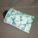 Eyeglass or Sunglasses Case - Cell Phone, Camera, iPod Bag - Padded Zipper Pouch - Dragonfly - Turquoise - Aqua - Silver
