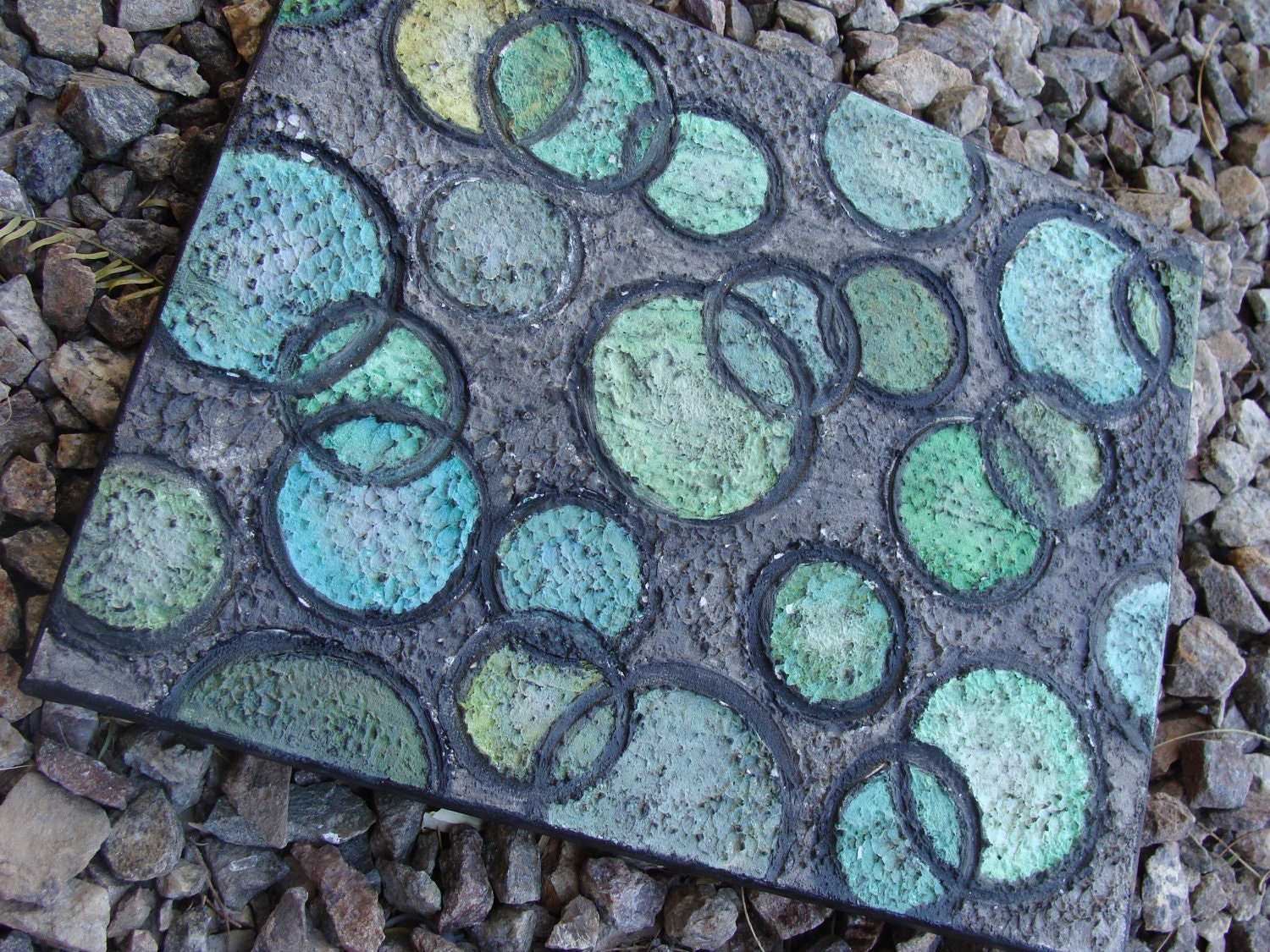11x14 Mixed Media "Textured Circles"