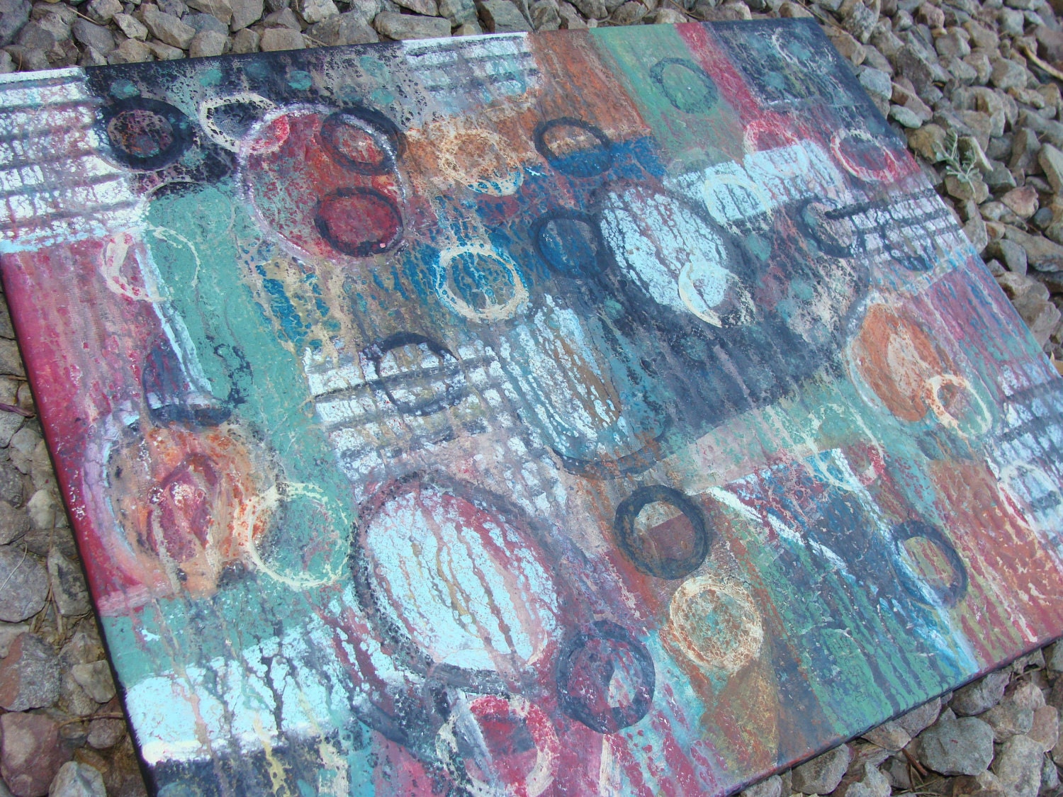 SALE Original Abstract Painting 16x20 "Dripping Mess"