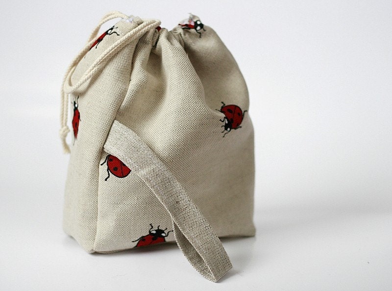 Knitting Project MINI Bag. LADYBIRD. Special KnitterBag design.
