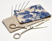 MINI Needle Case. size: 4" x 9,2". Needles, Crochets and Hooks Case. Knitting needles Organizer Holder.