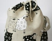 Large Knitting Project Bag. LUCKY Sheep.