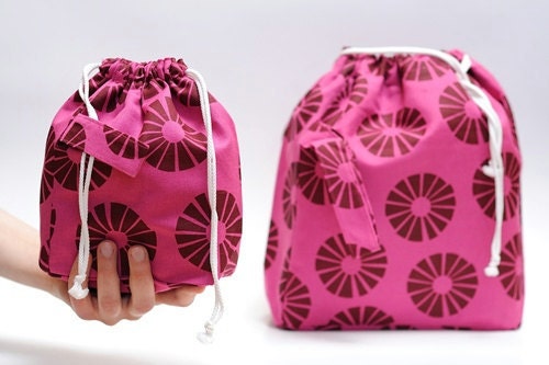 NEW design. Set of 2 Knitter Project Bags. Large and Mini.