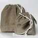 Set of 2 Dark Linen Knitter Project Bags. Large and Mini.